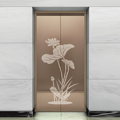 Rose Gold Elevator Landing Door Ts M34
