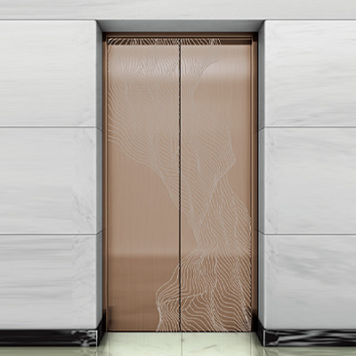 Rose Gold Elevator Landing Door Ts M35