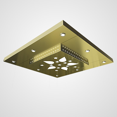 Titanium Gold Split Type Elevator Cabin Roof Rd 04